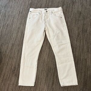 Citizens of Humanity white straight denim jeans